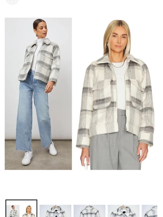 Rails Jackets & Blazers - Rails Gray & White Plaid Bomber Jacket